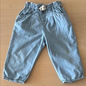 Zara Light Blue Kids Jeans with Drawstring